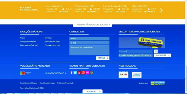 New Holland tem nova área de clientes no seu website português
