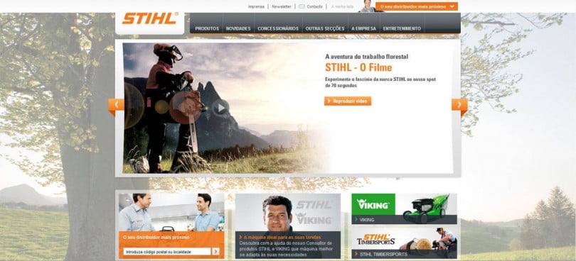 Stihl entra em 2011 com nova página web