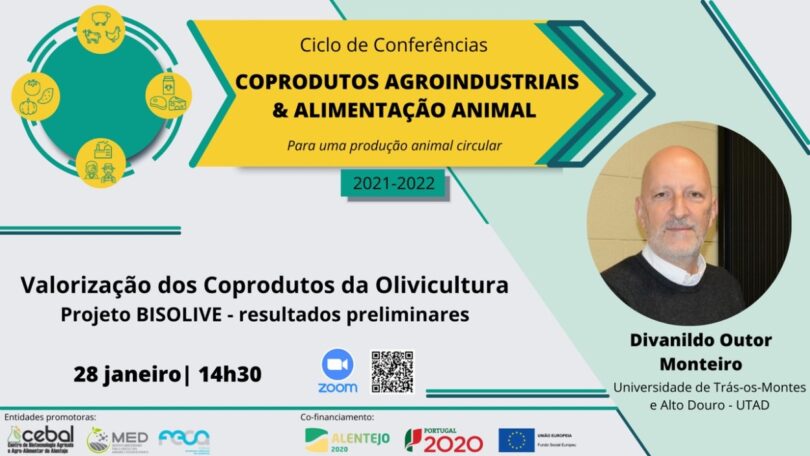 “Valorização dos Coprodutos da Olivicultura - Projeto BISOLIVE - resultados preliminares” é o tema da próxima sessão online do CEBAL.